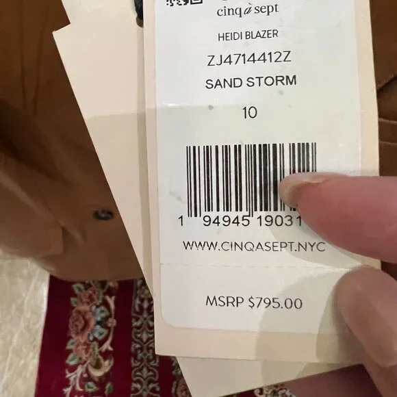 cinq a sept real nappa leather jacket